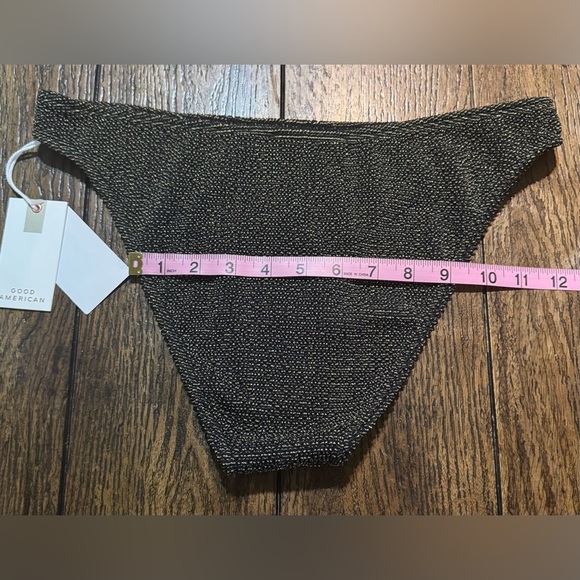 Good American Always Fits Bikini Bottom. Glittery Black & Gold SZ XL NWT - Picture 7 of 8